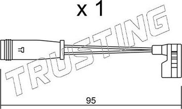 Датчик износа тормозных колодок  Trusting. Артикул SU.164
