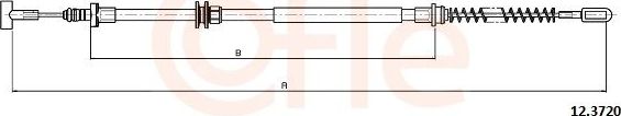 Трос ручника (тросик ручного тормоза) Cofle. Артикул 12.3720