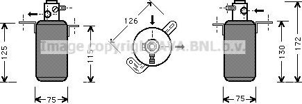 Осушитель кондиционера AVA (алюминий). Артикул MSD267