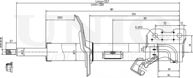 Амортизатор подвески (Unio). Артикул SAB-10195