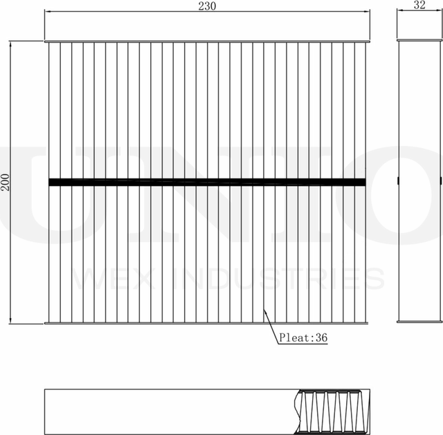 Фильтр салона (Unio). Артикул FLT-40037