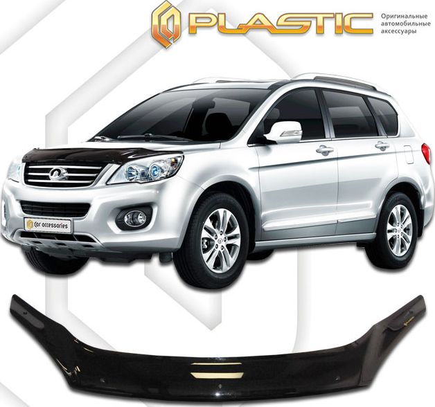 Дефлектор СА Пластик для капота exclusive (Classic черный) Great Wall Hover H6 2011-2026. Артикул 2010060109382