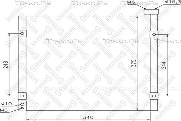 Радиатор кондиционера (конденсатор) Stellox. Артикул 10-45095-SX