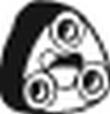 Крепление глушителя Bosal (Бельгия). Артикул 255-053