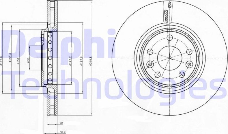 Тормозной диск Delphi. Артикул BG4266
