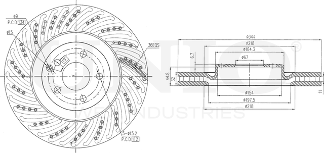 Диск тормозной (Unio). Артикул BRD-20582