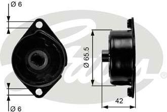 Натяжной ролик (натяжитель) приводного поликлинового ремня Gates DriveAlign®. Артикул T39090