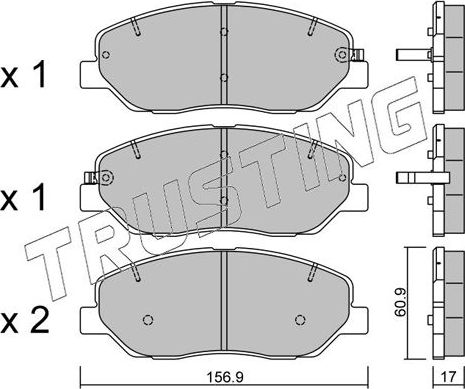 Тормозные колодки Trusting. Артикул 803.0