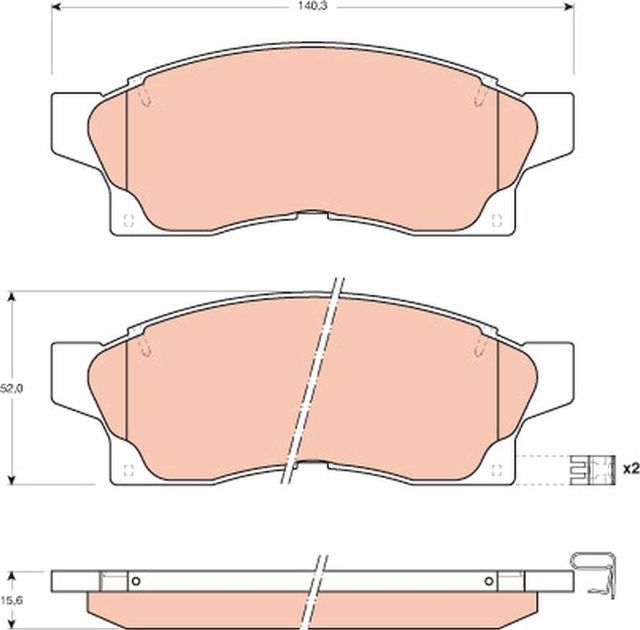 Тормозные колодки TRW. Артикул GDB877