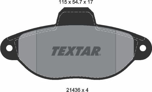 Тормозные колодки Textar Q+ передние для Zastava 10 2005-2008. Артикул 2143602
