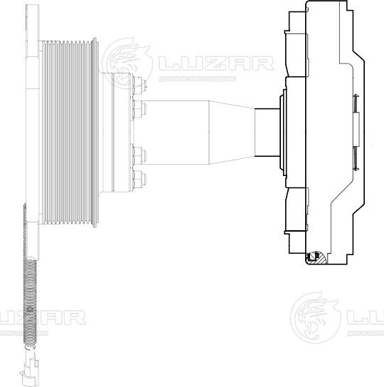 Муфта (вискомуфта) вентилятора Luzar. Артикул LMC 1609