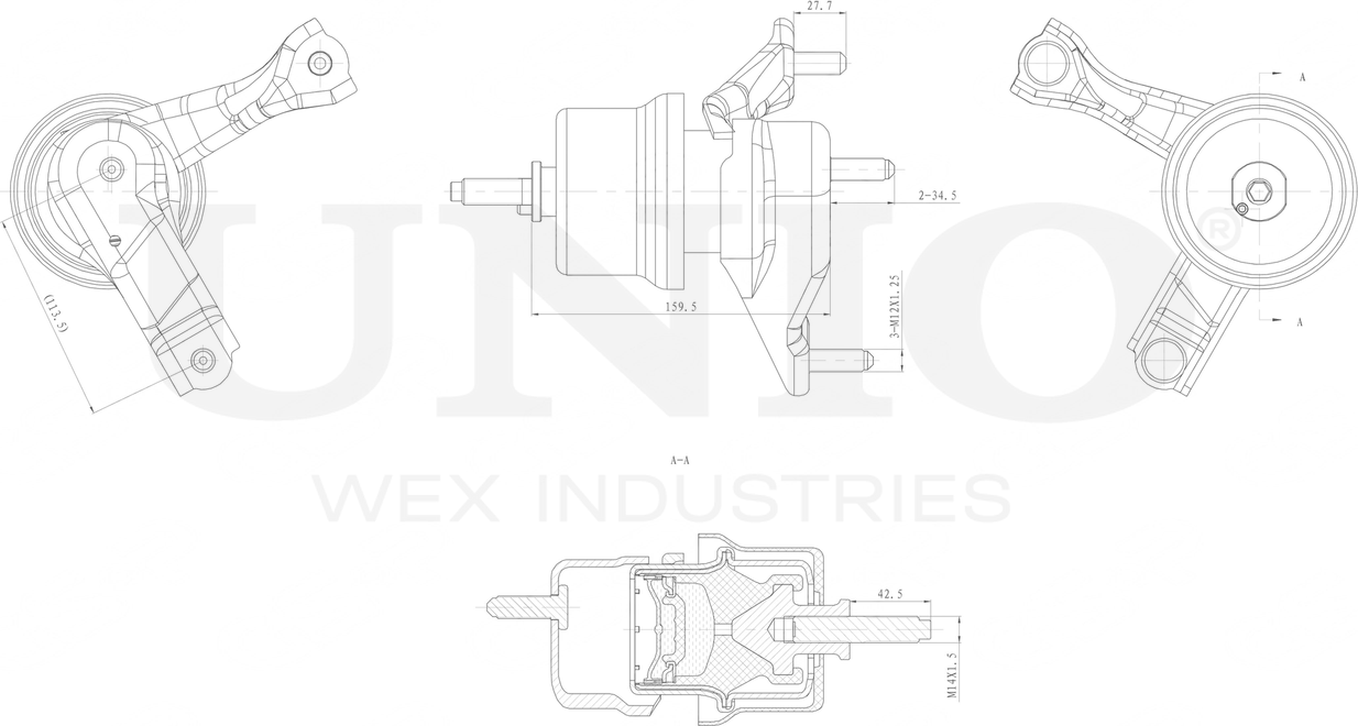 Опора двигателя (Unio). Артикул RMP-15095