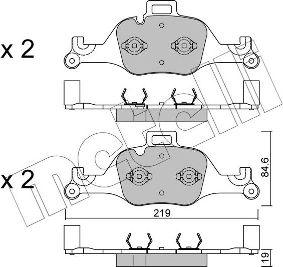 Тормозные колодки Metelli. Артикул 22-1145-0