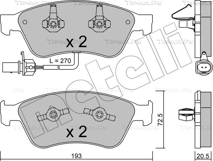 Тормозные колодки Metelli передние для Audi S6 III (C6) 2006-2011. Артикул 22-0662-0