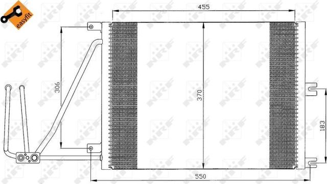 Радиатор кондиционера (конденсатор) NRF EASY FIT для Opel Astra F 1991-2005. Артикул 35182