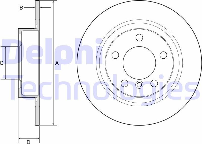 Тормозной диск Delphi. Артикул BG4916C