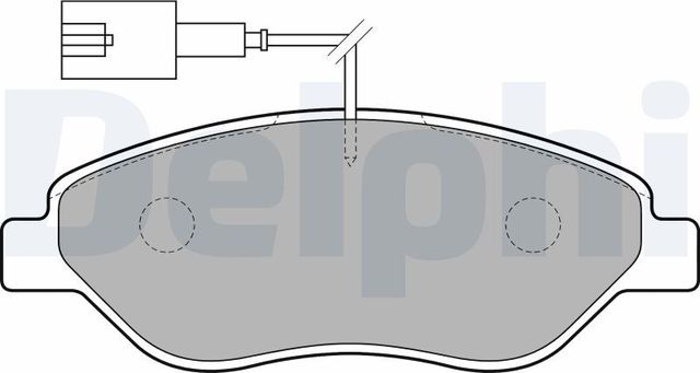 Тормозные колодки Delphi (Low-Metallic) передние для Fiat Stilo 2001-2008. Артикул LP1720