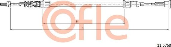 Трос ручника (тросик ручного тормоза) Cofle. Артикул 11.5768
