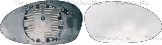 Зеркальное стекло бокового зеркала Alkar правое для BMW 1 I (E81/E82/E87/E88) 2004-2010. Артикул 6412541