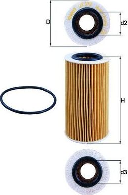 Масляный фильтр Mahle-Knecht. Артикул OX 370D