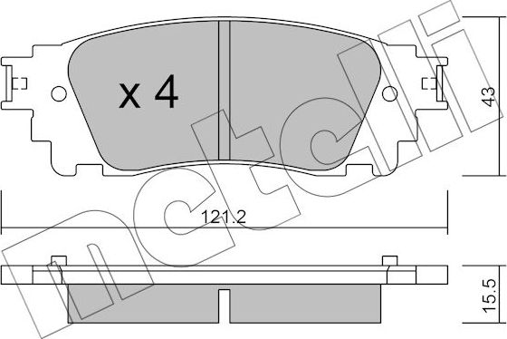 Тормозные колодки Metelli. Артикул 22-1041-0