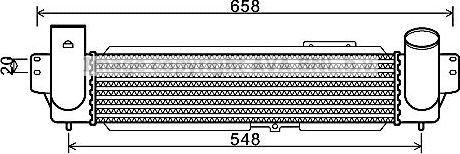 Интеркулер AVA для Kia Sorento I 2003-2006. Артикул KA4141
