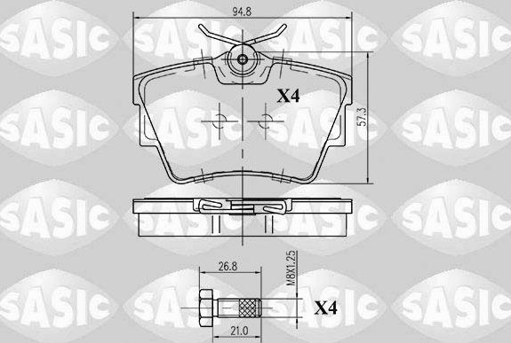 Тормозные колодки Sasic. Артикул 6214005