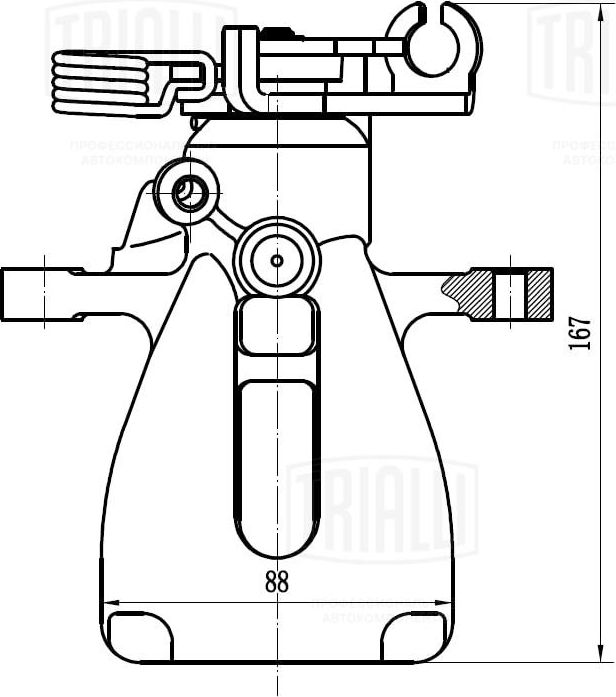 Тормозной суппорт Trialli задний левый для Smart Forfour I ((W454) 2004-2006. Артикул CF 012095