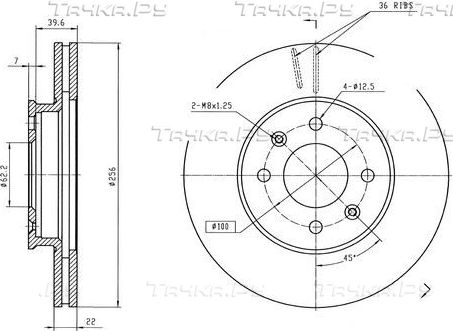 Тормозной диск Patron передний для Hyundai i20 I 2008-2015. Артикул PBD4839