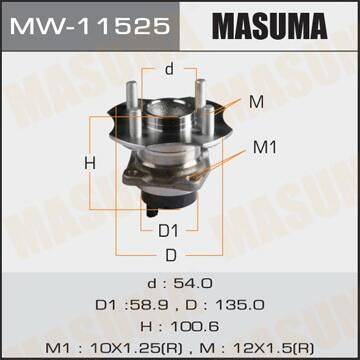 Ступичный подшипник (комплект) Masuma. Артикул MW-11525