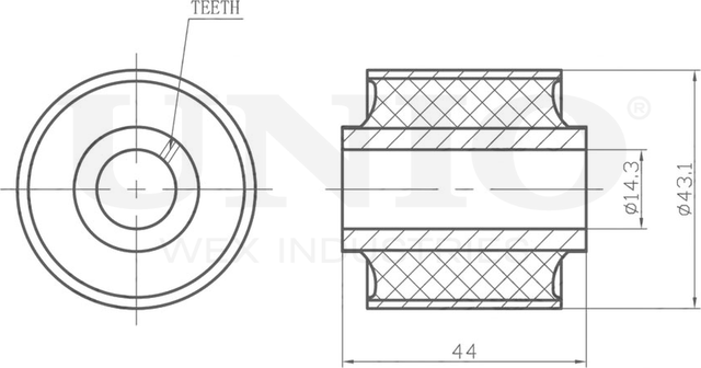 Сайлентблок поворотного кулака (Unio). Артикул RMP-20595