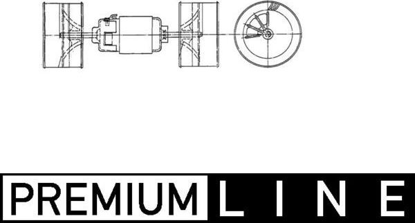 Вентилятор, мотор печки (отопителя) салона Mahle Premium. Артикул AB 76 000P