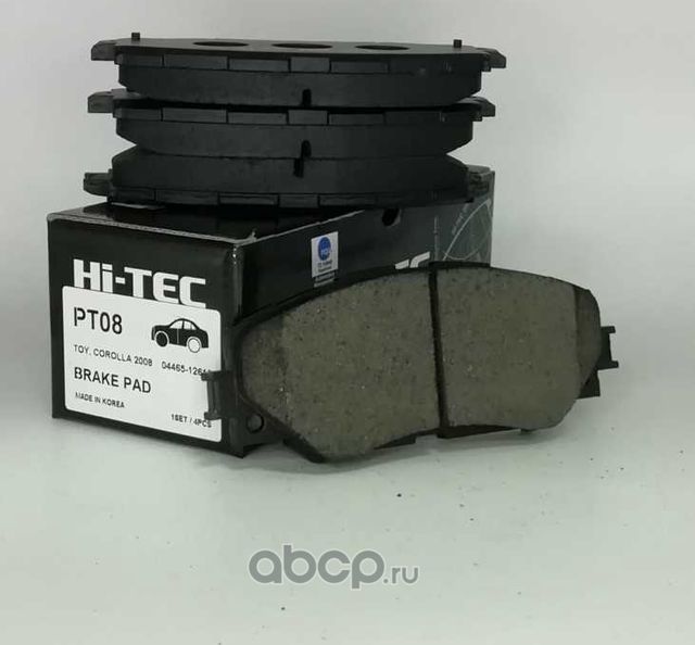 Колодки тормозные передние (HI-TEC). Артикул PT08