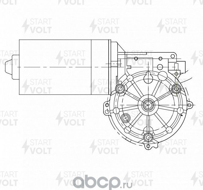 Мотор стеклоочистителя (моторчик дворников) StartVOLT. Артикул VWF 1505