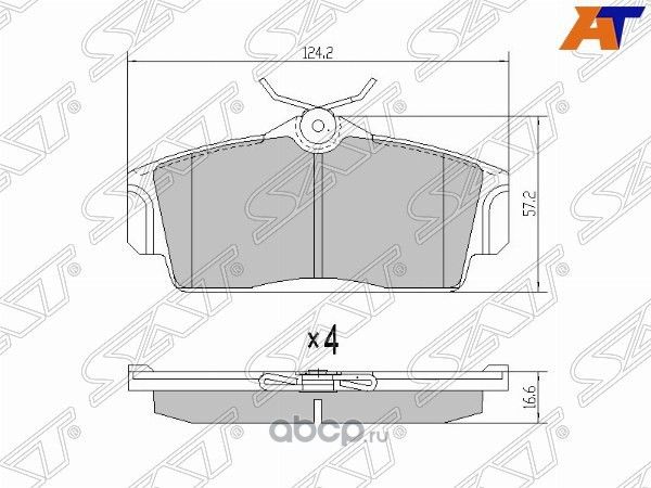 Колодки тормозные FR Nissan Almera N16 (SAT). Артикул ST410605M326