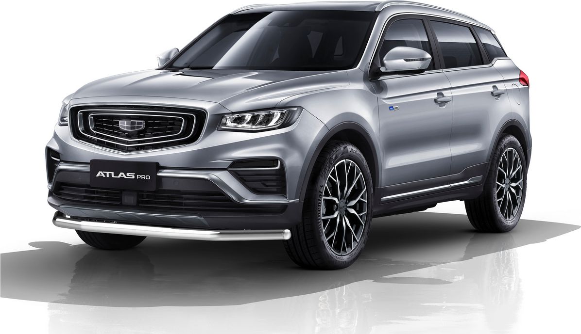 Защита Rival переднего бампера d57 для Geely Atlas Pro 2021-2026. Артикул R.1906.001