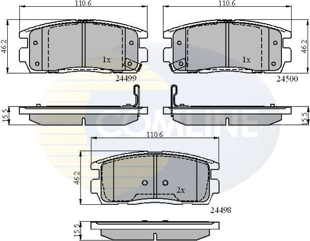 Тормозные колодки Comline Comline. Артикул CBP31580