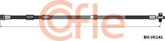 Тормозной шланг Cofle передний для SEAT Ateca I 2016-2026. Артикул 92.BH.VK141