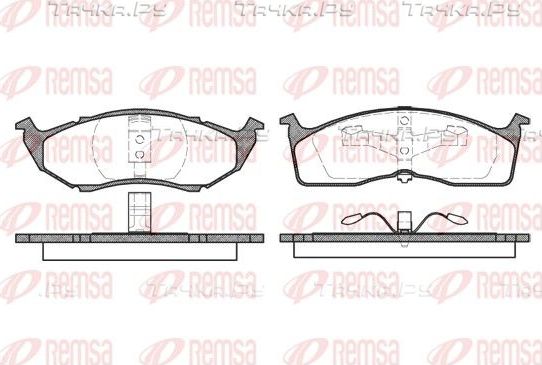 Тормозные колодки Remsa передние для Chrysler Voyager III 1995-2001. Артикул 0610.00