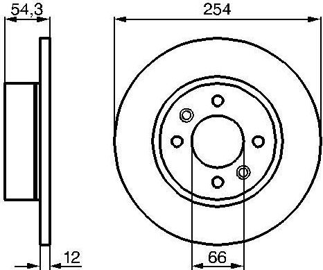 Тормозной диск Bosch задний для Renault 25 1984-1992. Артикул 0 986 478 390