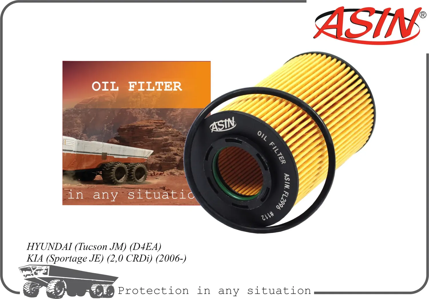 Фильтр масляный 26320-27401/ASIN.FL2996 ASIN Asin. Артикул ASINFL2996