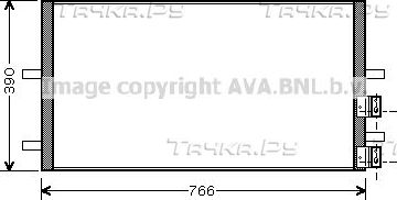 Радиатор кондиционера (конденсатор) AVA (алюминий). Артикул FDA5407