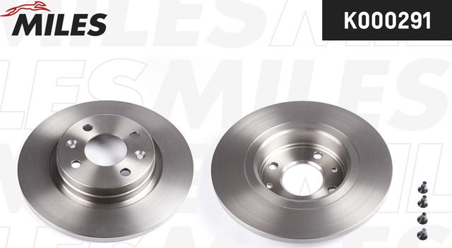 Тормозной диск Miles передний для Renault Logan II 2007-2026. Артикул K000291