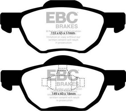 Тормозные колодки EBC Brakes. Артикул DP21525
