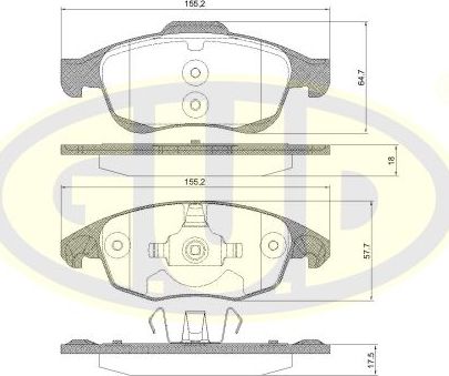 Тормозные колодки G.U.D.. Артикул GBP124800