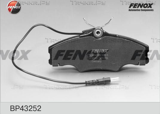 Тормозные колодки Fenox. Артикул BP43252