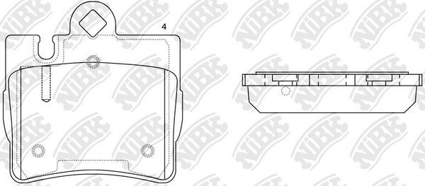 Тормозные колодки NiBK. Артикул PN0200W