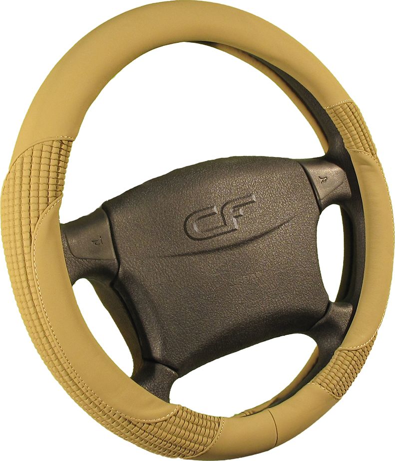 Оплётка на руль CarFashion Cord (размер M, искусственная кожа, цвет БЕЖЕВЫЙ/БЕЖЕВЫЙ/БЕЖЕВЫЙ). Артикул 31193