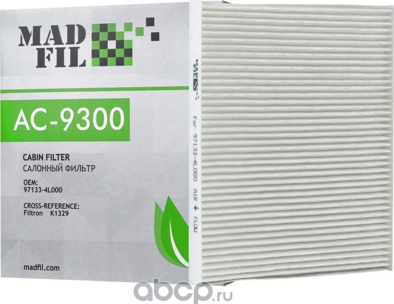 ФИЛЬТР САЛОННЫЙ HYUNDAI SOLARIS KIA RIO III (Madfil). Артикул AC9300