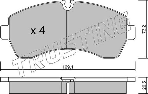 Тормозные колодки Trusting. Артикул 689.0